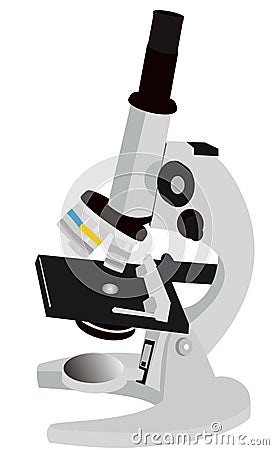 Monocular microscope Vector Illustration