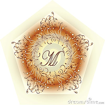 Monogram design M. Simple and graceful monogram design template Vector Illustration