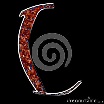 Monogram L coloured spangle Stock Photo