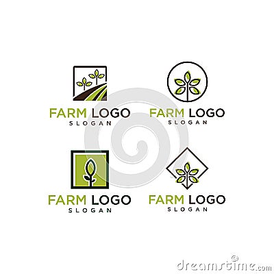 Monogram logo design vector template Vector Illustration