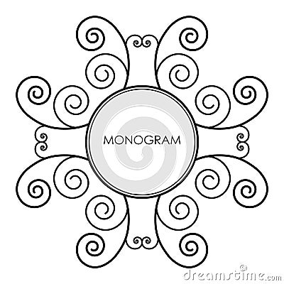 Monogram Vector Illustration