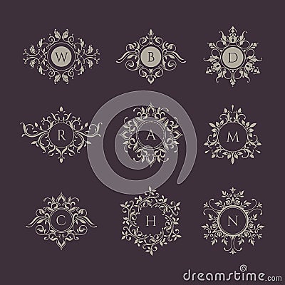 Monograms collection. Vector Illustration