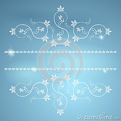 Frame with monograms for design and decorate. Vector Illustration