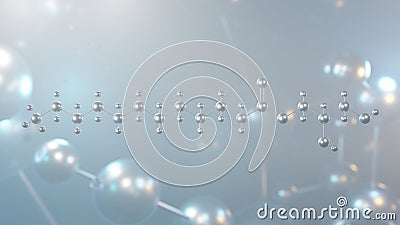 monolaurin molecular structure, 3d model molecule, mono-ester, structural chemical formula view from a microscope Stock Photo