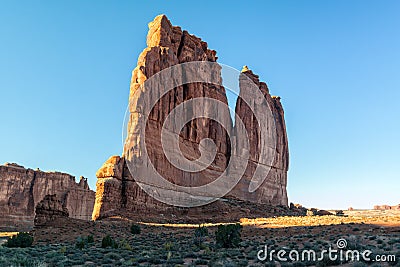 Monolith, Arches National Park Stock Photo