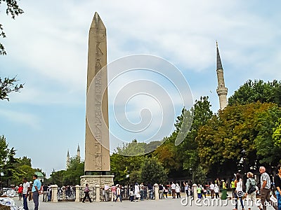 Monolith of the Roman empire time Editorial Stock Photo