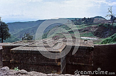 Monolith San Jorge church Lalibela, Amhara, Ethiopia Stock Photo