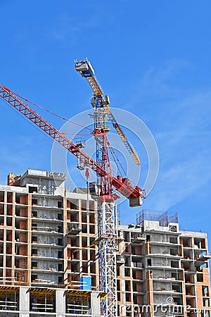 Monolithic construction site Stock Photo