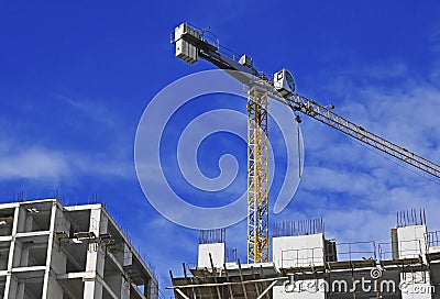 Monolithic construction site Stock Photo