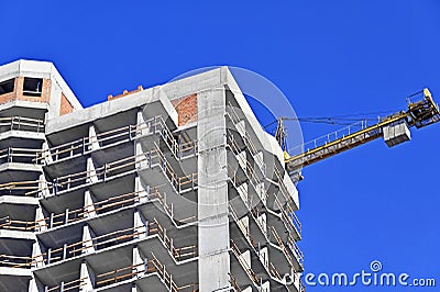 Monolithic construction site Stock Photo