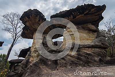 Monolithic giants,Ban Pa sun in Ubon Ratchathani Stock Photo