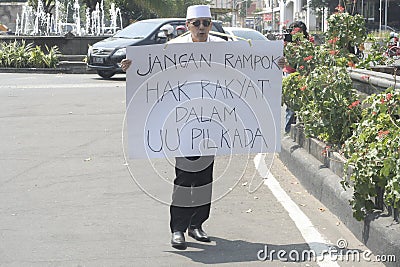 monologue action protest local elections Editorial Stock Photo