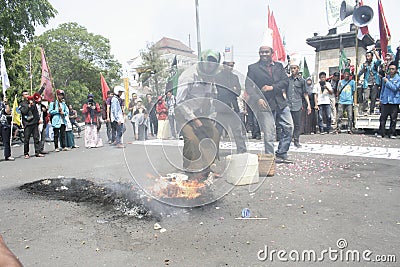 Monologue started rallies students Editorial Stock Photo