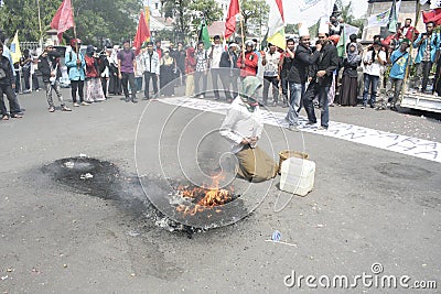 Monologue started rallies students Editorial Stock Photo