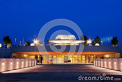 Monona Terrace at Twilight Stock Photo