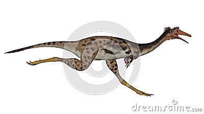 Mononykus dinosaur running - 3D render Stock Photo