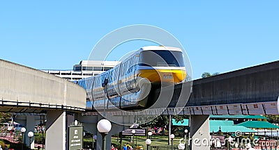 Monorail at Disneyworld Editorial Stock Photo