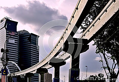 Monorail in Kuala Lumpur Stock Photo