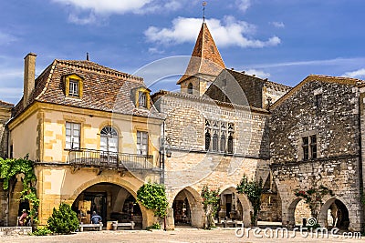 Monpazier in the Dordogne Editorial Stock Photo