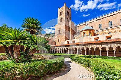 Monreale Cathedral, Palermo in Sicily Stock Photo