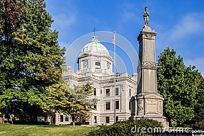 Monroe County Courthouse in Bloomington Indiana, USA, North America Editorial Stock Photo