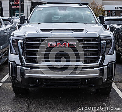 Monroeville, Pennsylvania, USA October 15, 2023 A new GMC pickup truck for sale at a dealership Editorial Stock Photo