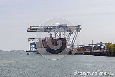 Monrovia container ship, Boston, MA, USA Editorial Stock Photo