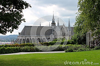 Saint Waltrude Collegiate Church, Mons, Belgium Stock Photo