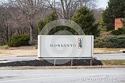 Monsanto Global Headquarters Sign at campus entry Editorial Stock Photo