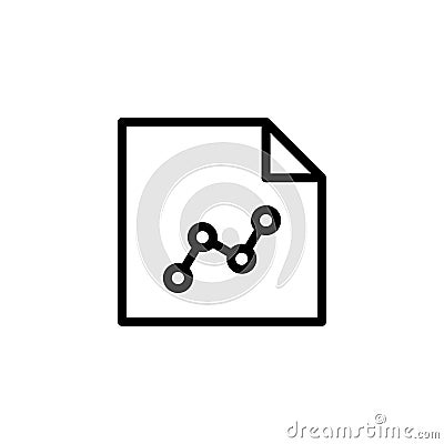 A simple line Graph Note Icon design Vector Illustration