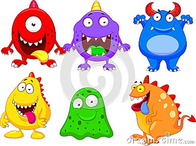 Monster cartoon collection Vector Illustration