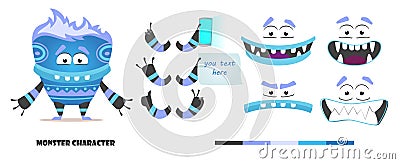 Monster character set Vector Illustration