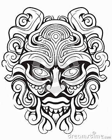 Monster coloring pages for small kids Stock Photo