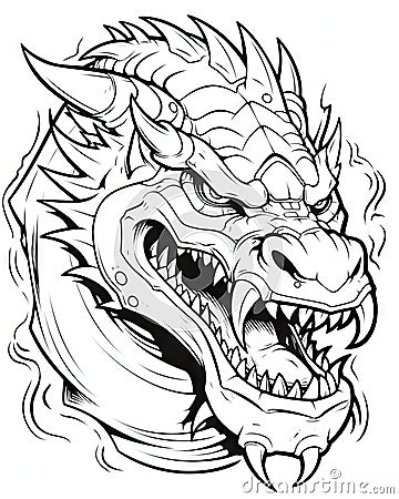 Monster coloring pages for small kids Stock Photo