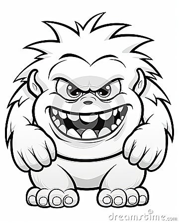 Monster coloring pages for small kids Stock Photo