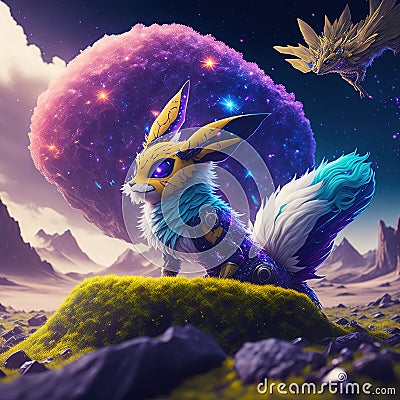 Monster of the Galaxy: Monster inspiration from the Pokemon Stock Photo