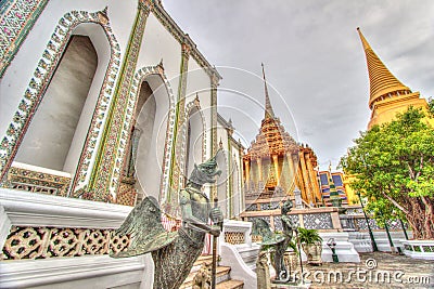 Monster statue inside public royal temple Stock Photo