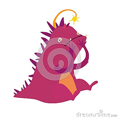 Monster vector. Kids cartoon toy, colorful cute character. Vector Illustration