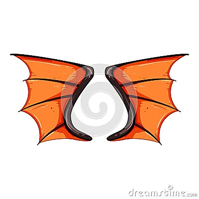 monster wings dragon cartoon vector illustration Vector Illustration