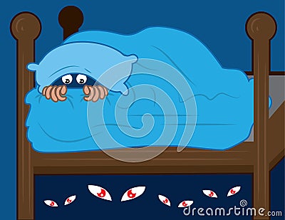 Monsters Under Bed Cartoon Vector | CartoonDealer.com #23488991