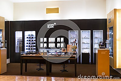 Mont Blanc Boutique Editorial Stock Photo