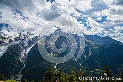 Mont Blanc Glaciers Stock Photo