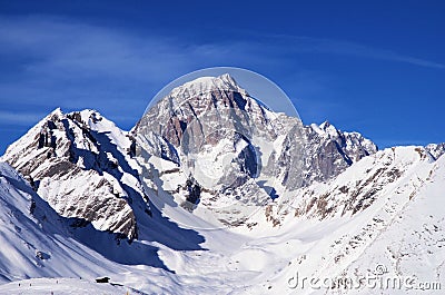 Mont Blanc Italian Alps Stock Photo