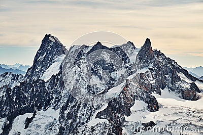 Mont Blanc massif. France, Alps. Landscape in the high mountains Stock Photo