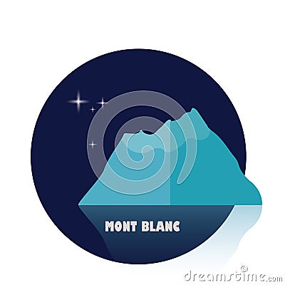 mont blanc. Vector illustration decorative design Cartoon Illustration