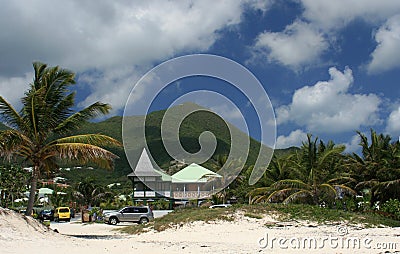 Mont Paradis-Orient Bay Beach Stock Photo