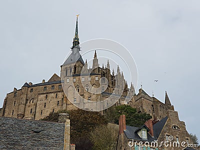 Mont Saint Michel abbey in France Stock Photo