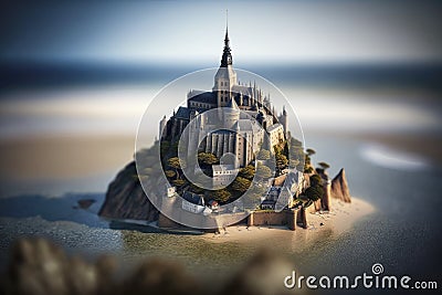 Mont Saint Michel in France: A Miniature World of Beauty. Perfect for Travel Brochures and Postcards. Stock Photo