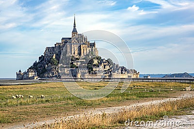 Mont Saint Michel and its abbey Stock Photo