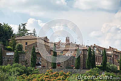 Montalcino, Tuscany picturesque town in Italy Stock Photo